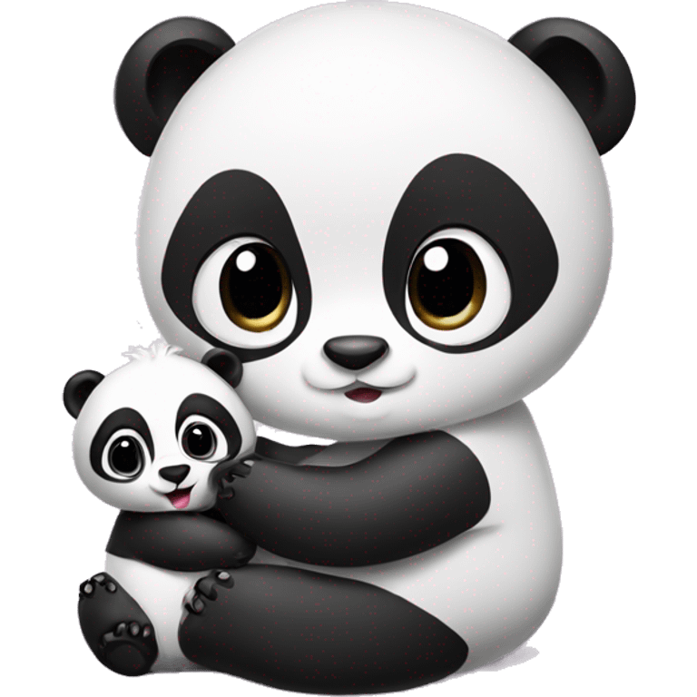 mommy panda with a baby panda emoji