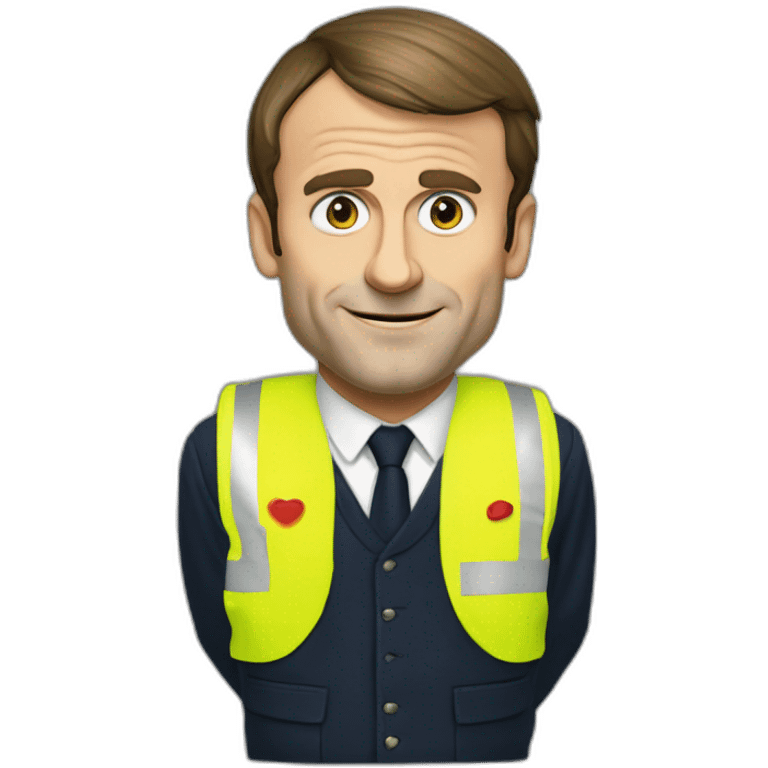 Emmanuel macron supportant les gilets jaunes emoji