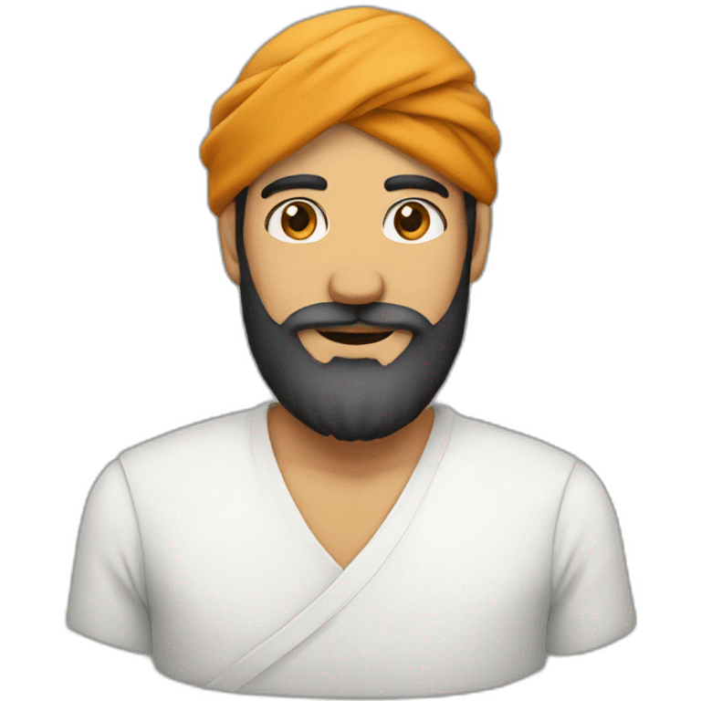 Homme avec turban et barbe emoji