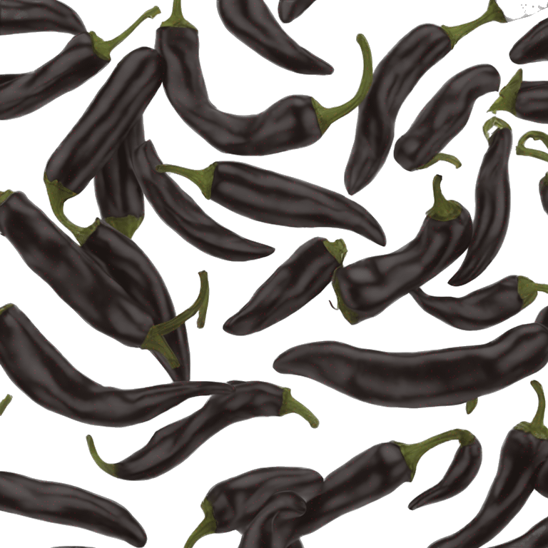 Dried black chili emoji