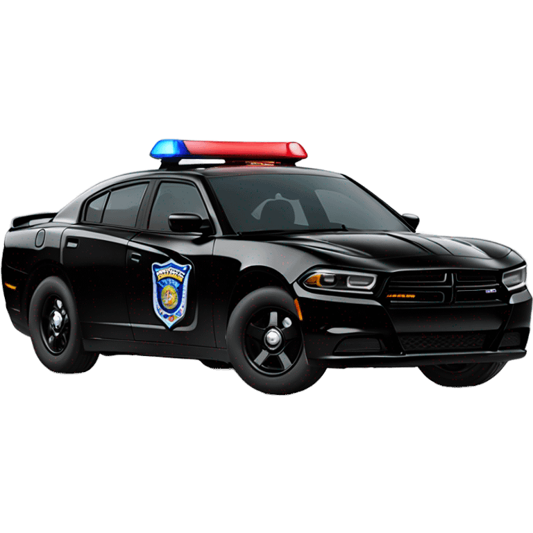 Black 2023 dodge charger police car emoji