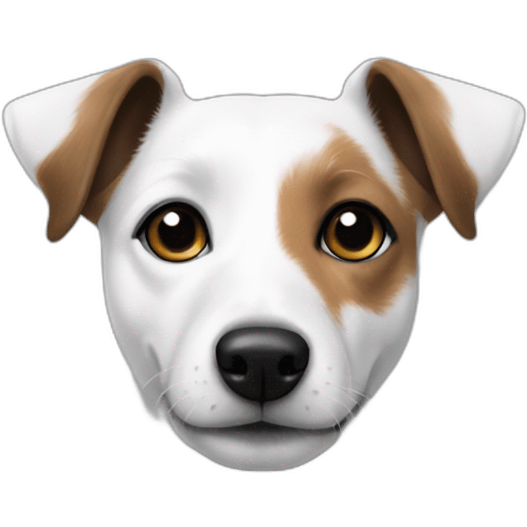 White jack russel black ears emoji