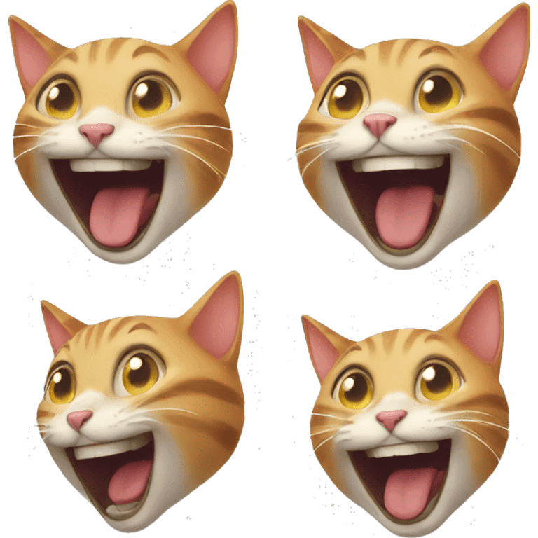 funny cat laughing  emoji