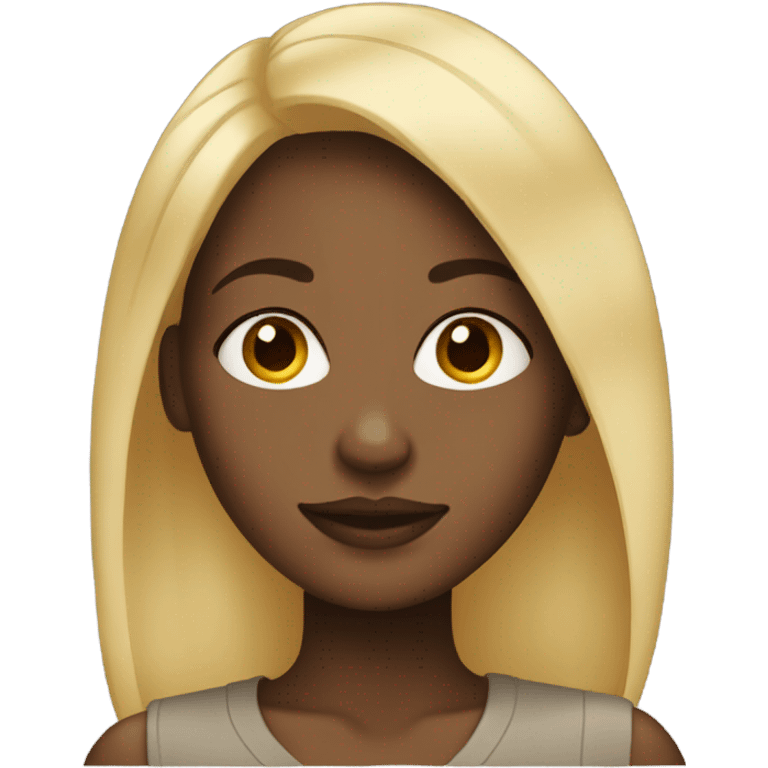 Black woman with blonde hair emoji