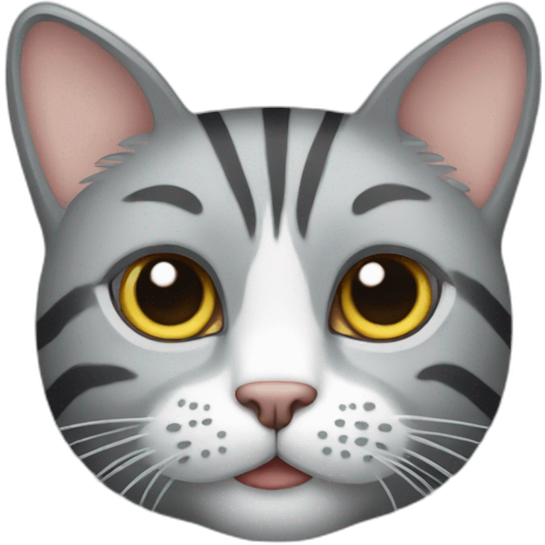 gray stripped cat emoji