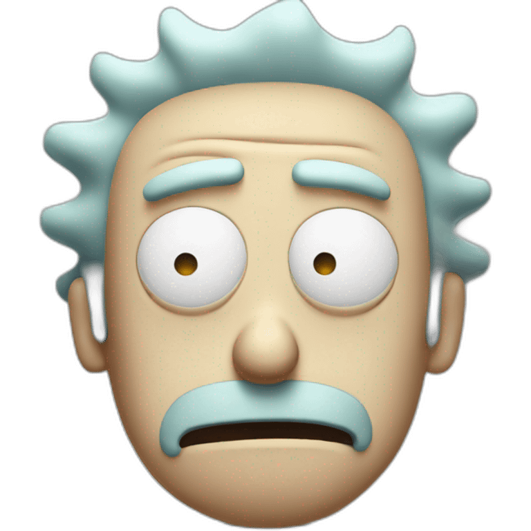 rick from rick and morty looking confused emoji