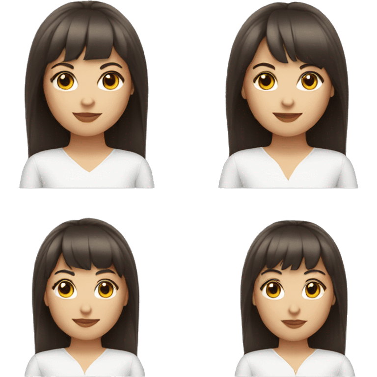 Memojis Mujer con flequillo emoji