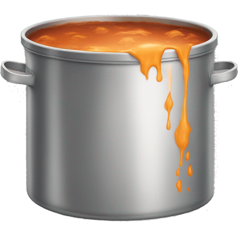 a pot containing boiling hot brown goo emoji