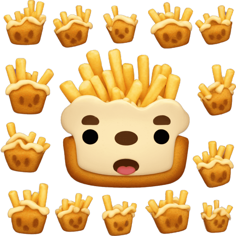 Poutine qui mange des poutines emoji