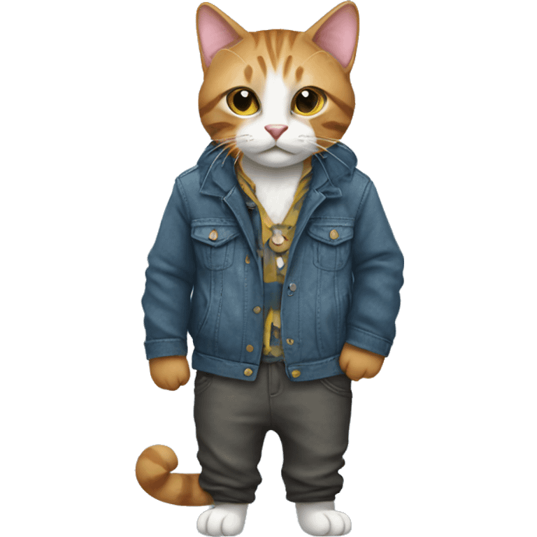 Cat wearing clothes emoji