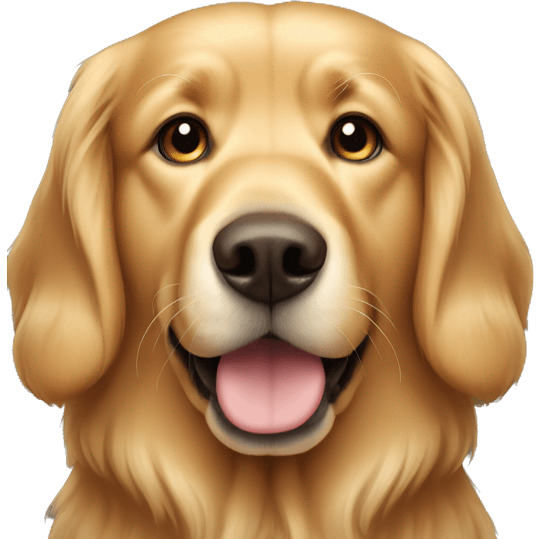 Golden retriever with brown snout emoji