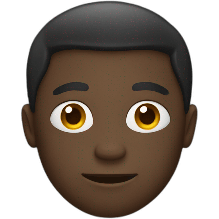 black guy with a football as a head emoji