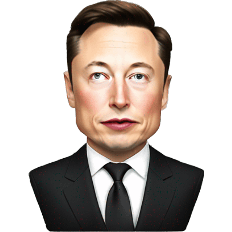 elon musk in the front of White House emoji