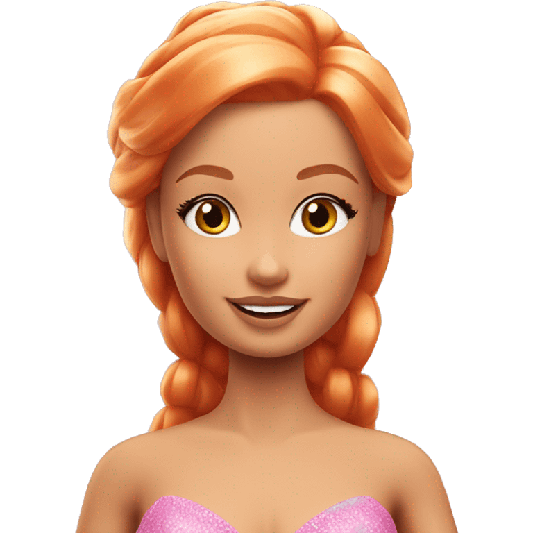 Attractive Barbie ginger fairy emoji