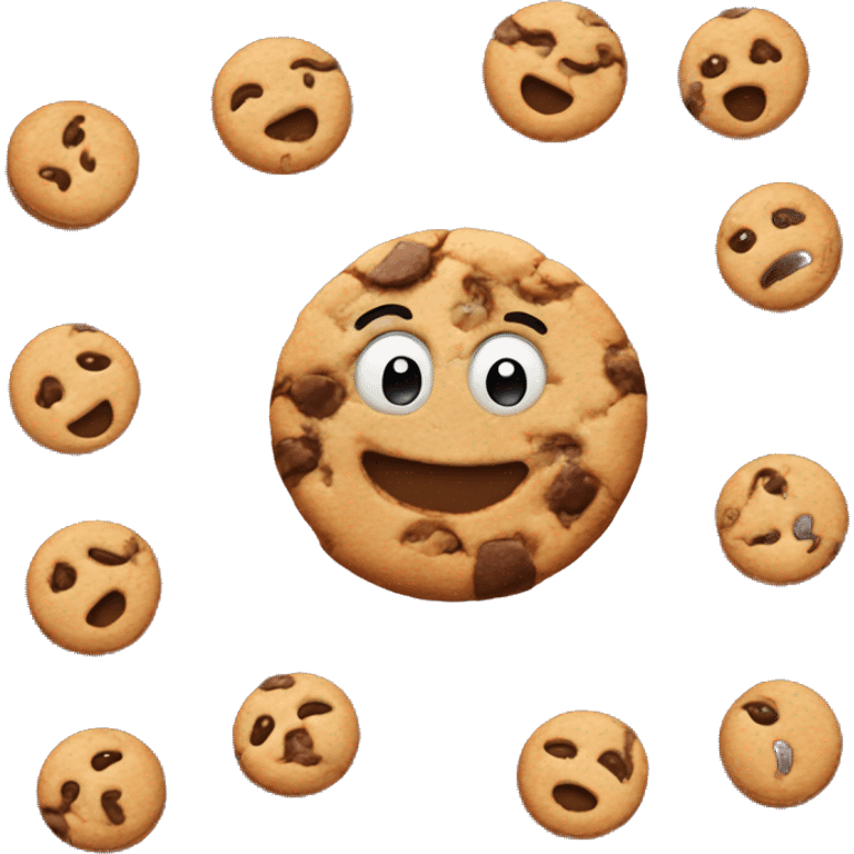 Cute cookie dancing  emoji