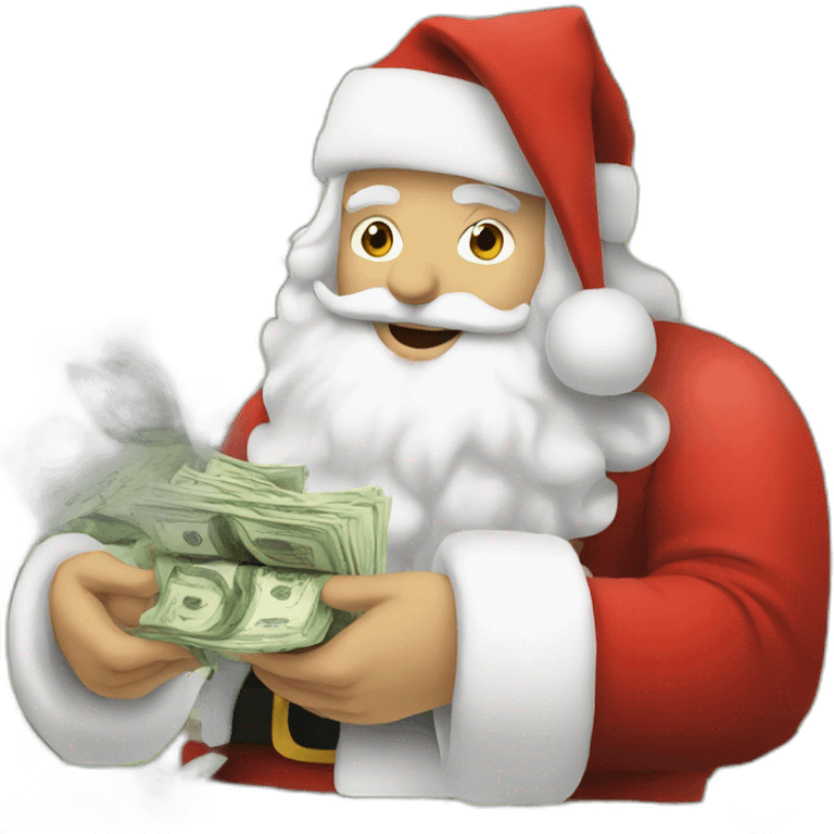 santa and money emoji