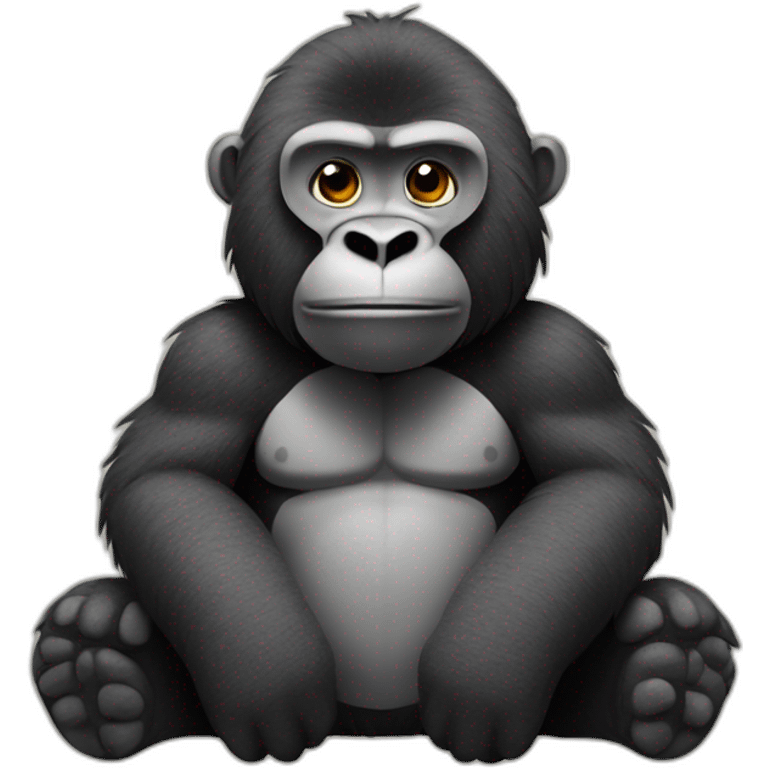 animals from felt gorilla emoji