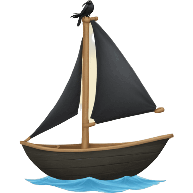 crow in a sailboat emoji