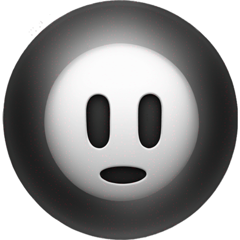 a glowing only black-white space artifact emoji