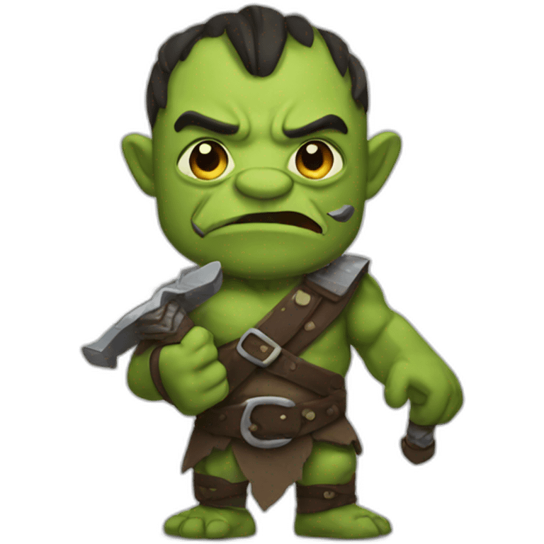 Orc with a sword emoji