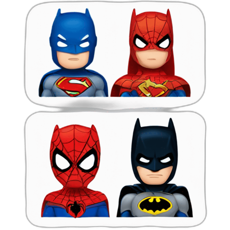 Spider-Man,Batman,superman et x panthère emoji