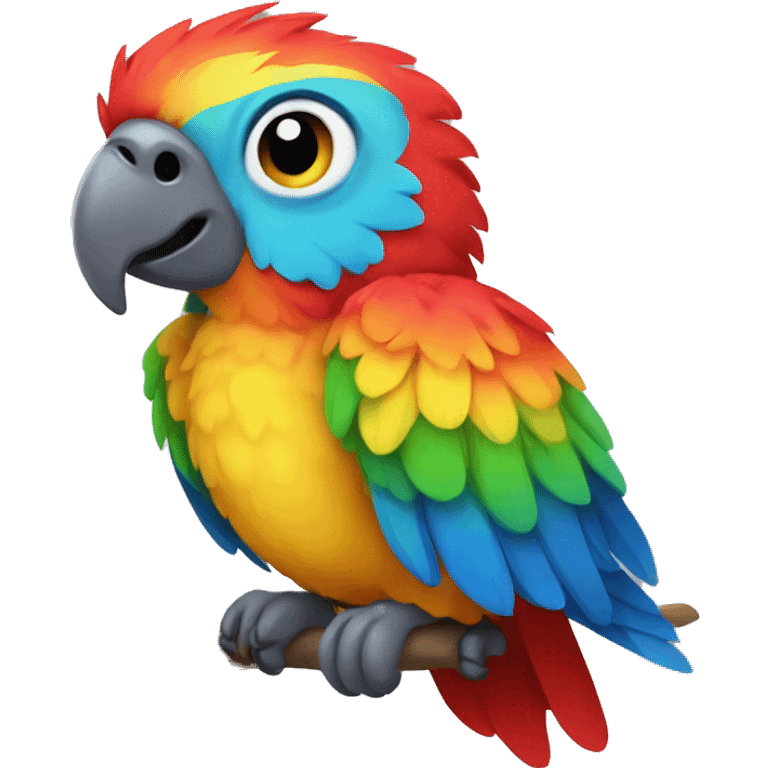 Colorful baby parrot emoji