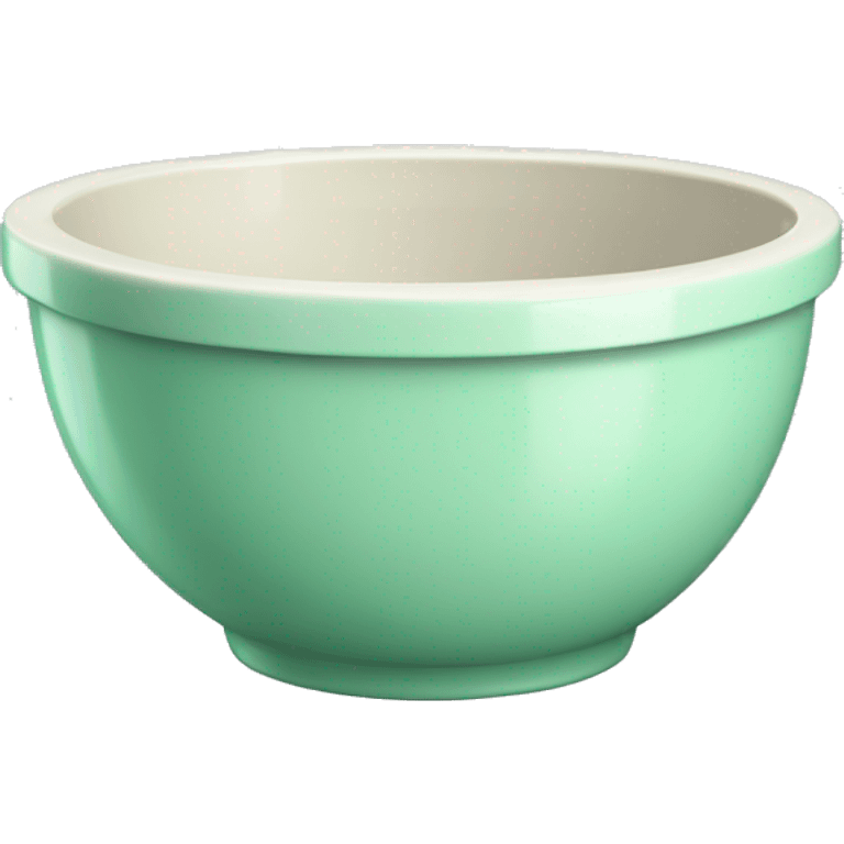 Realistic mint green mixing bowl  emoji