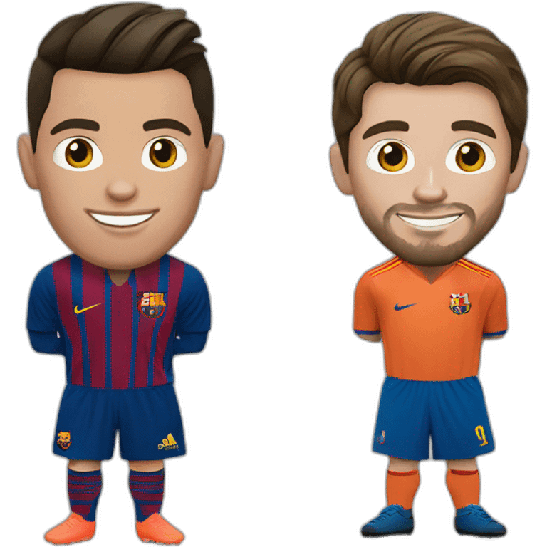 Cristiano Ronaldo Whit Leo messi emoji