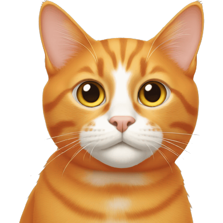 Orange cat white eyes emoji