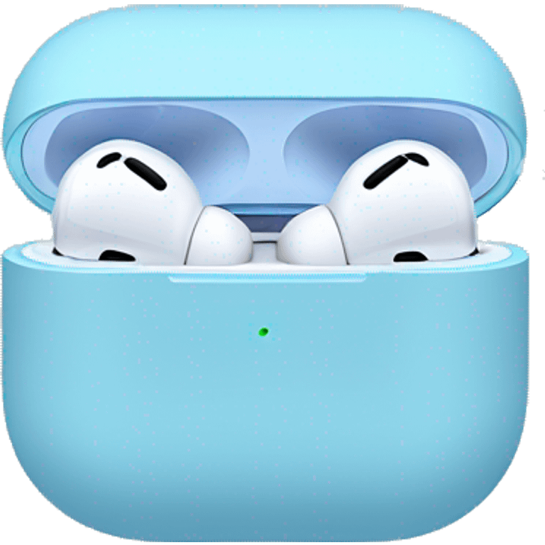 Light blue AirPod pros case emoji