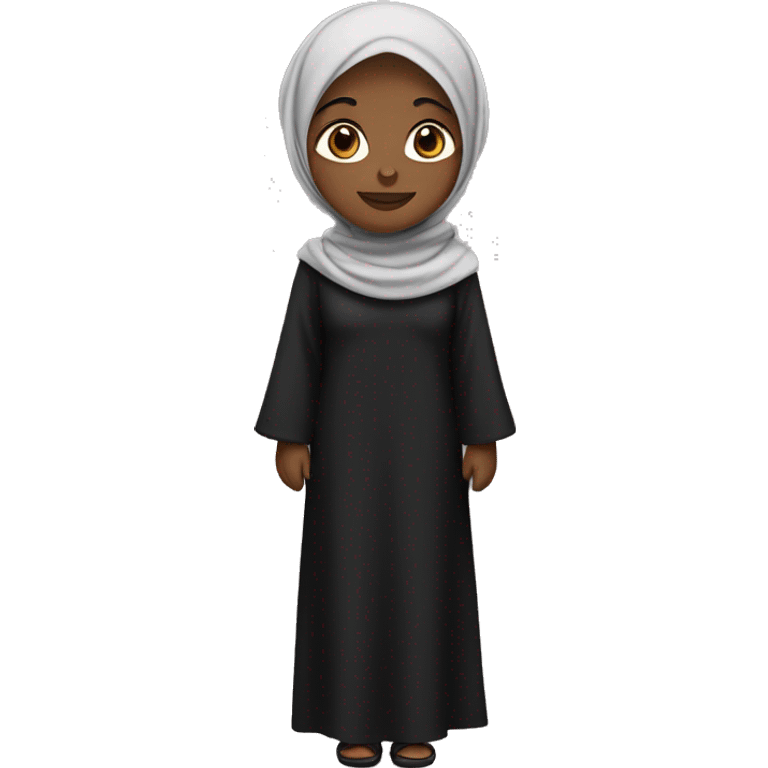 Brown skin girl with a black hijab emoji