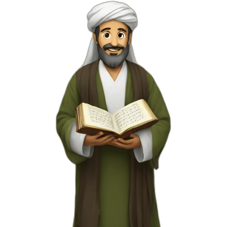 sufi man holding quran emoji