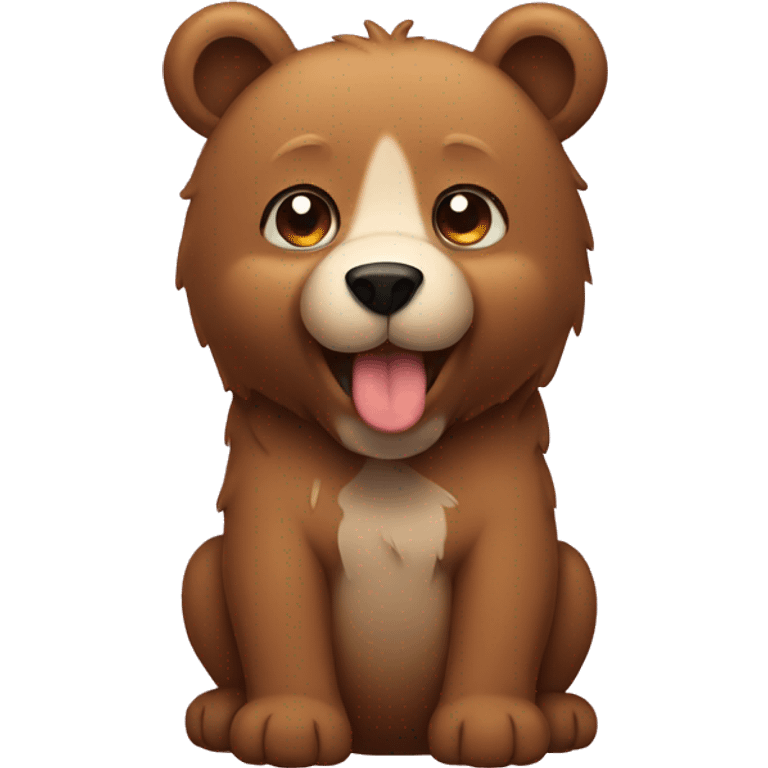 Bear with a dog emoji