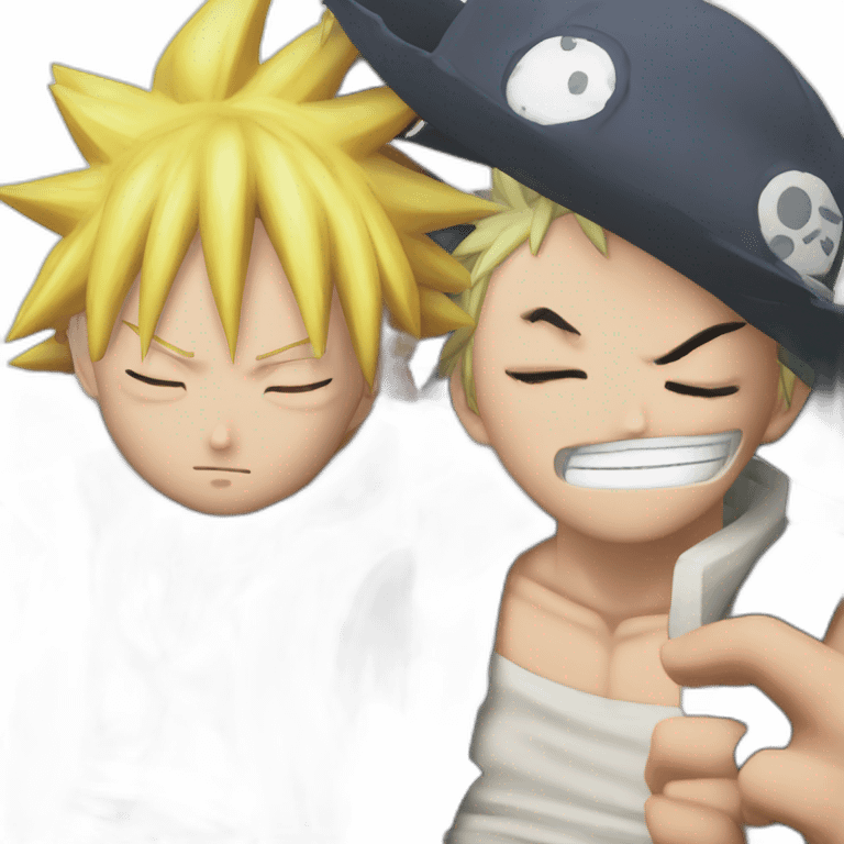 Luffy et Naruto qui dort emoji