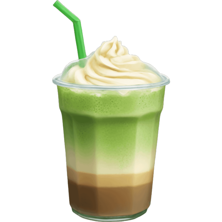 Matcha iced latte emoji