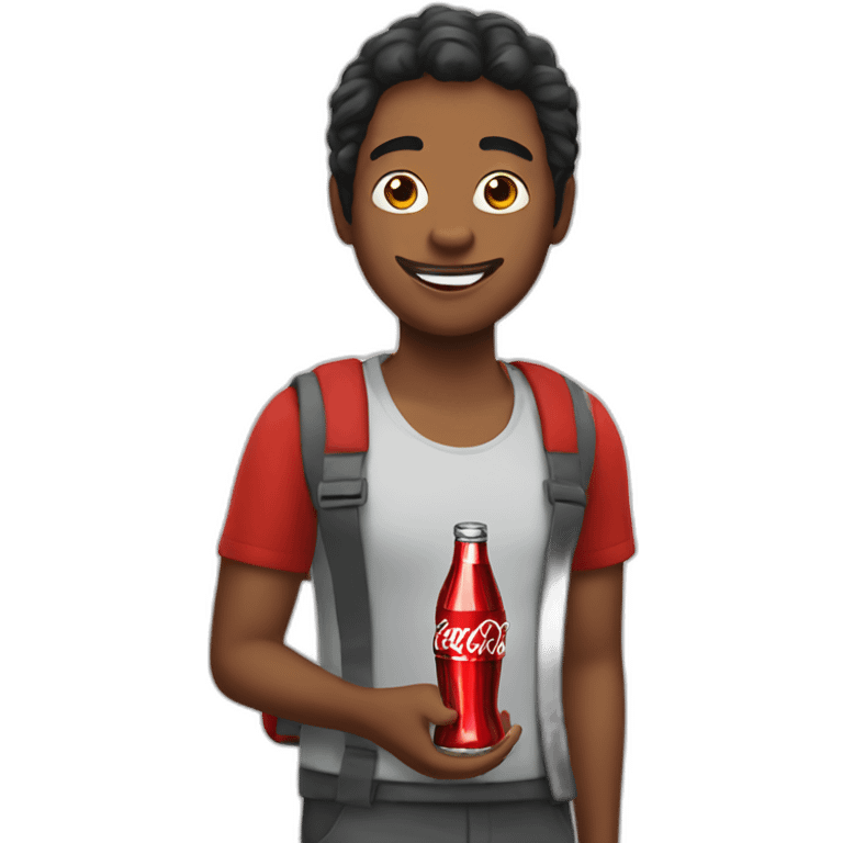 Person with coca cola emoji