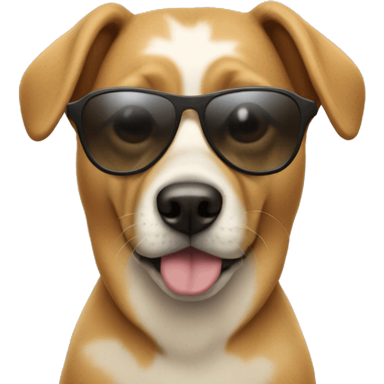 A dog wearing sunglasses  emoji