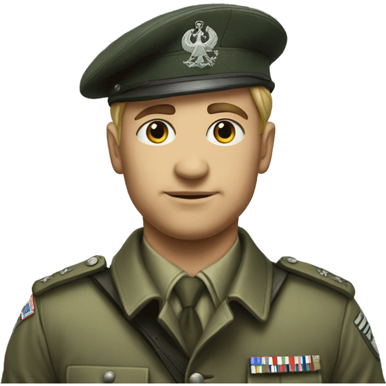 military man with nord division poster emoji