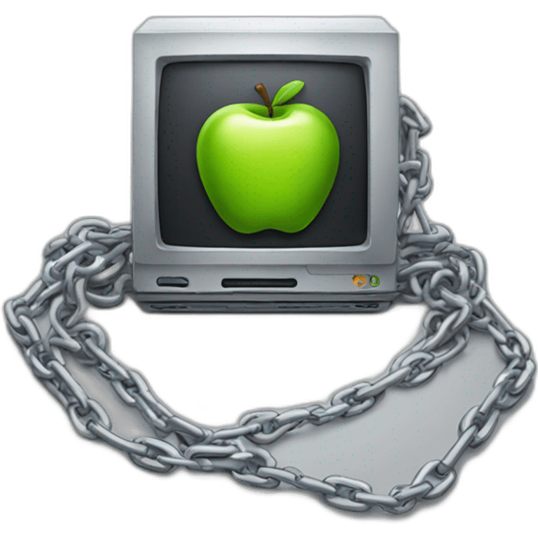 Apple computer in chains emoji