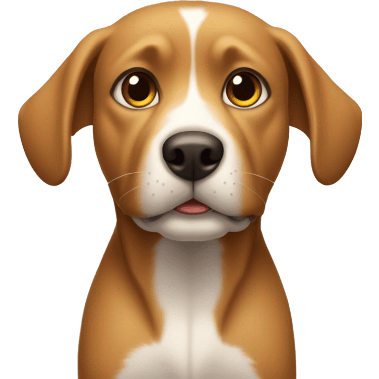 Perro sorprendido muñeco animado emoji