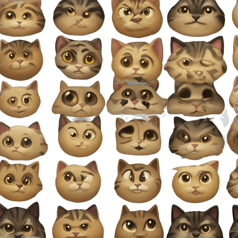 Черная пушистая кошка с маленькими ушками  emoji