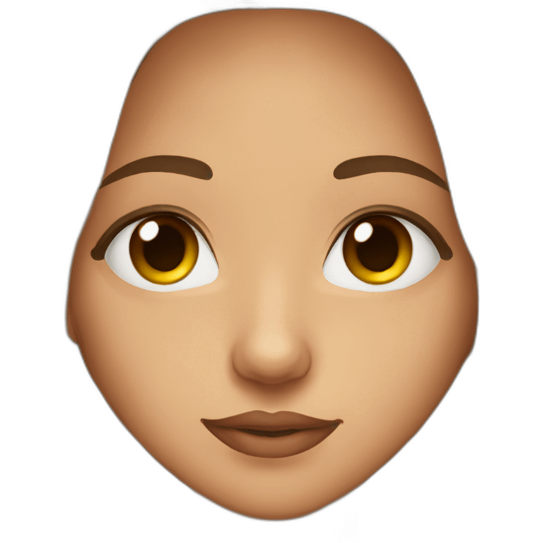 Women brown eyes, long hair, ojos rasgados emoji