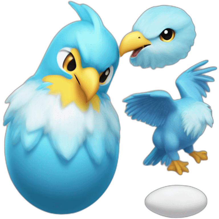 crazy funny stupid Articuno pokemon baby's realistic boku no pik o egg dual art artist emoji