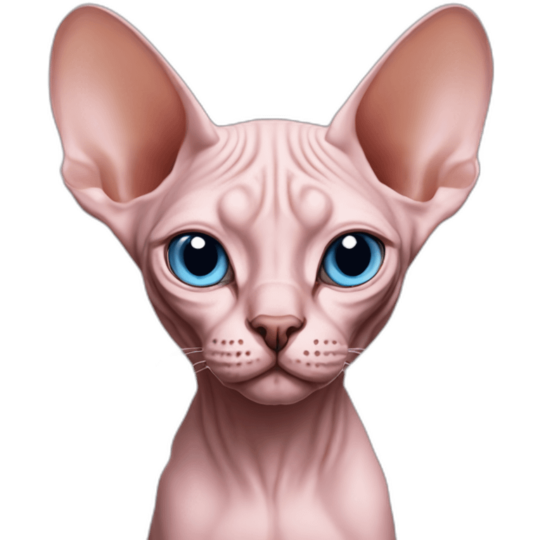 Sphynx rose aux yeux bleus emoji