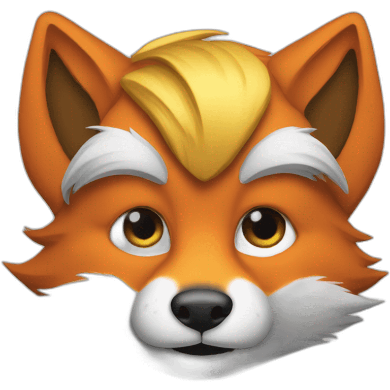 Trump as a sly fox emoji