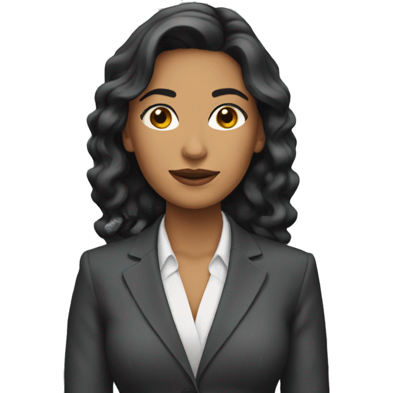 Latina woman in suit emoji