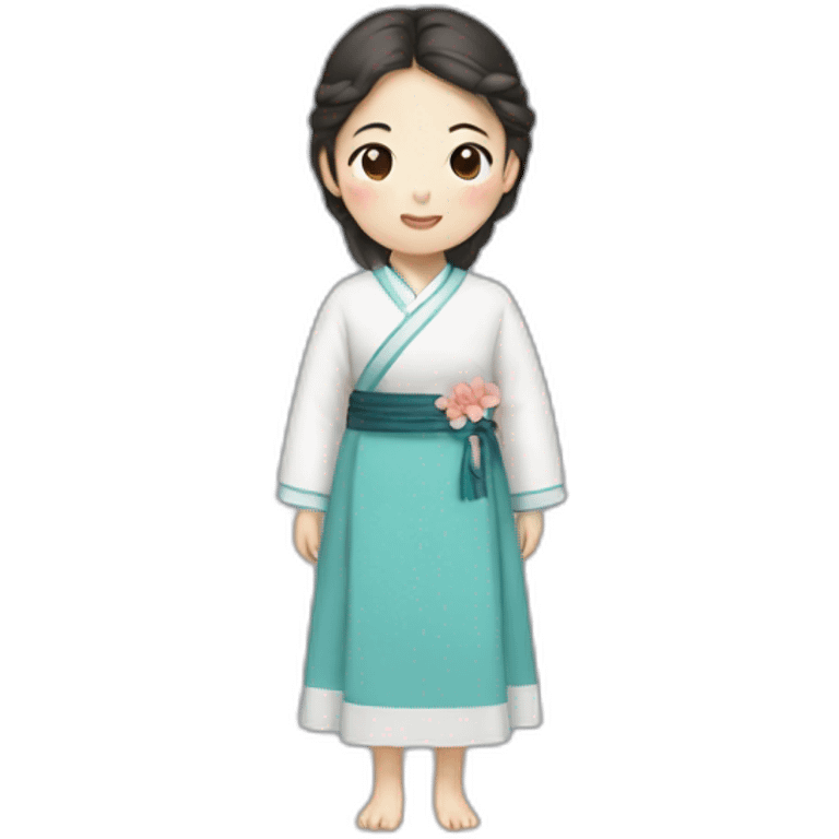 Girl with Korean dress  emoji