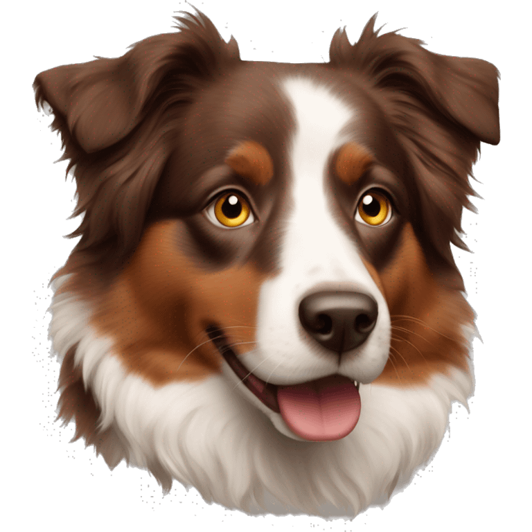 Red Tri Australian Shepherd  emoji