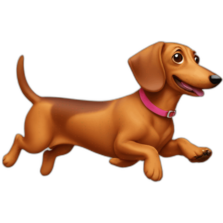 Sausage dog running emoji