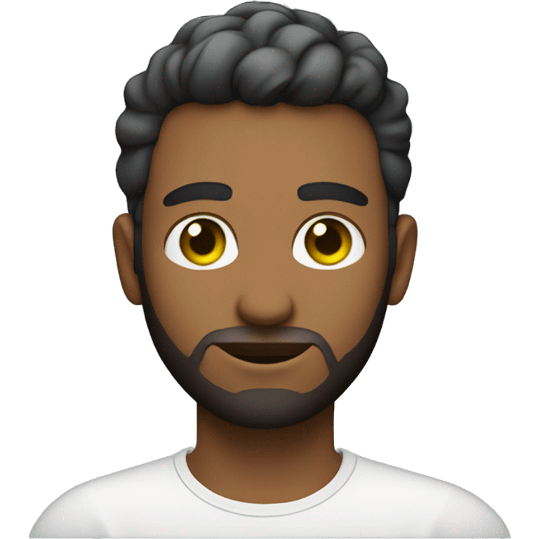 Developer with a MacBook Pro. A white guy, 29 years old, with green eyes, no glasses, short haircut, no beard and mustache emoji